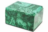 Wide Malachite Jewelry Box - DR Congo #335670-1